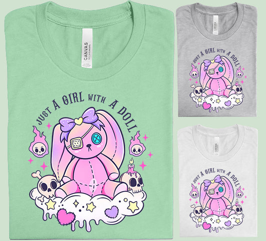 Just a Girl with a Doll Graphic Tee
