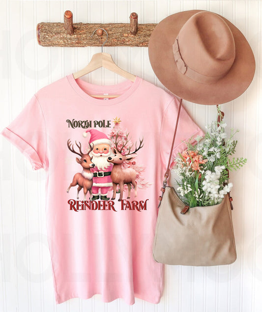 North Pole Reindeer Farm Graphic Tee
