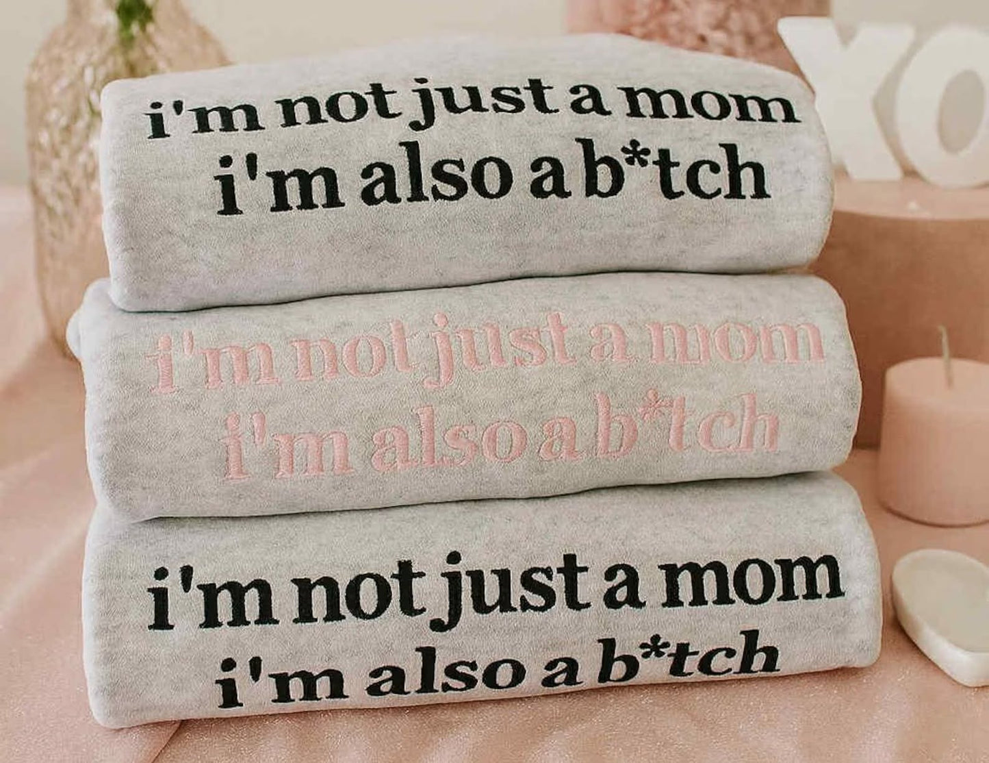 I'm Not Just a Mom Embroidered Shirt