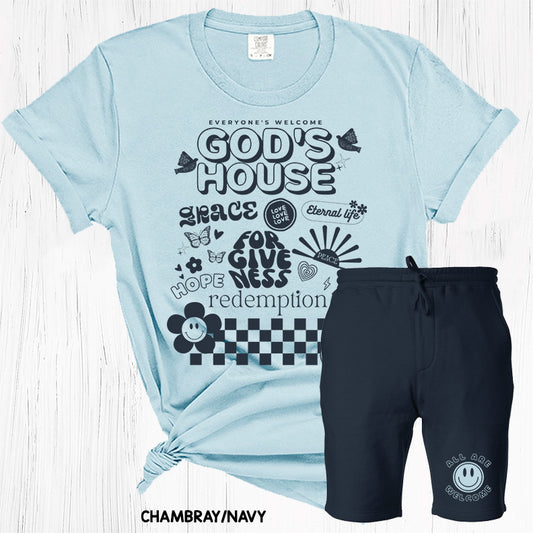 Everyone's Welcome God's House Shorts