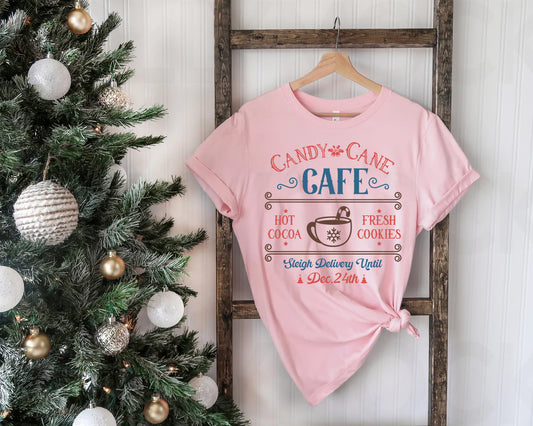 Candy Cane Cafe Graphic Tee