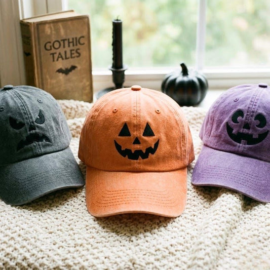 Pumpkin Embroidered Cap