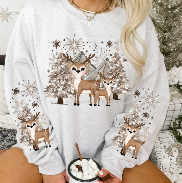 Snowy Deer Graphic Tee