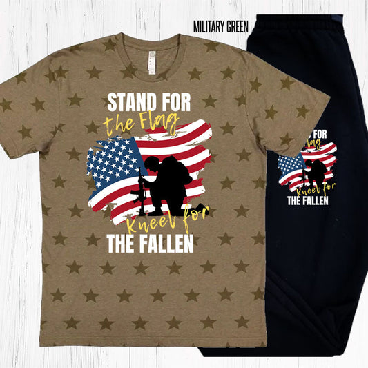 Stand For The Flag Kneel Fallen Graphic Tee Graphic Tee