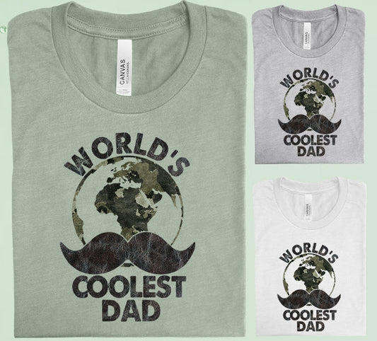 Worlds Coolest Dad Graphic Tee Graphic Tee
