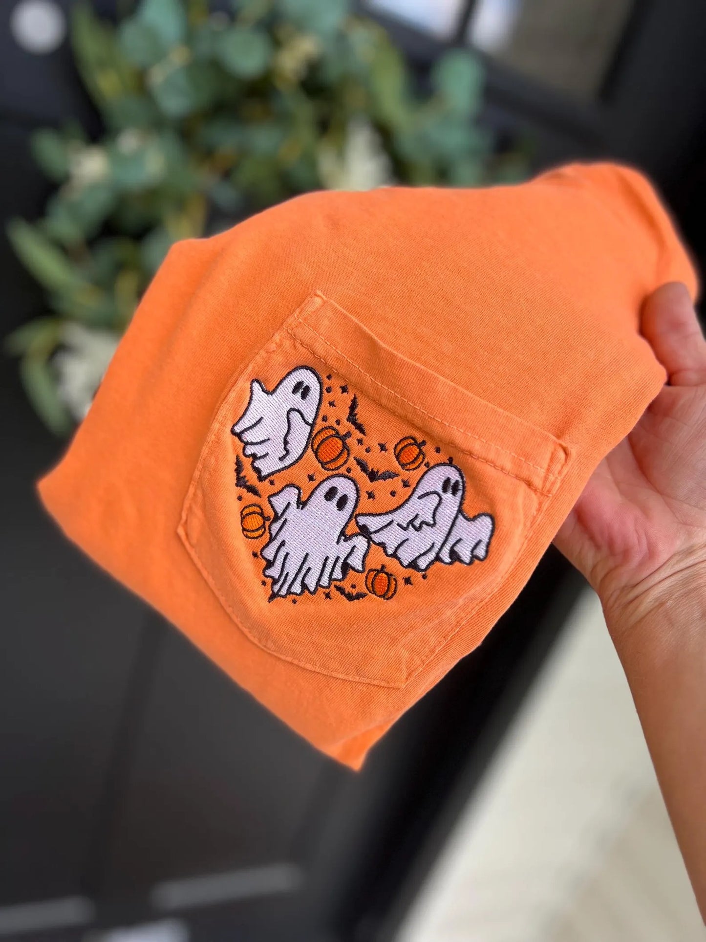 Ghost Heart Pocket Embroidered Shirt