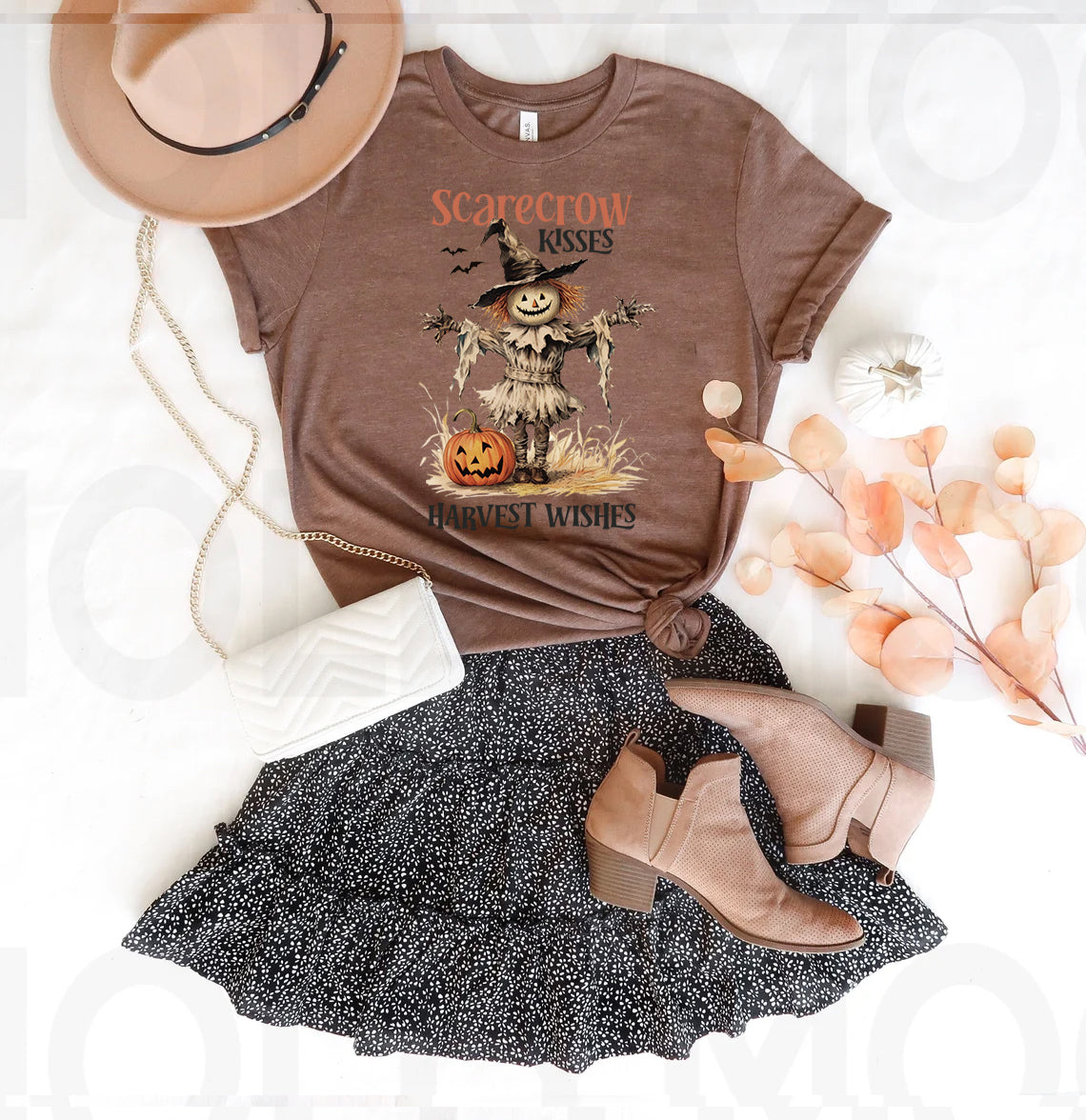 Scarecrow Kisses Harvest Wishes Graphic Tee