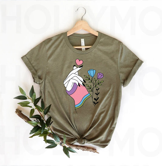 Floral Hand Graphic Tee