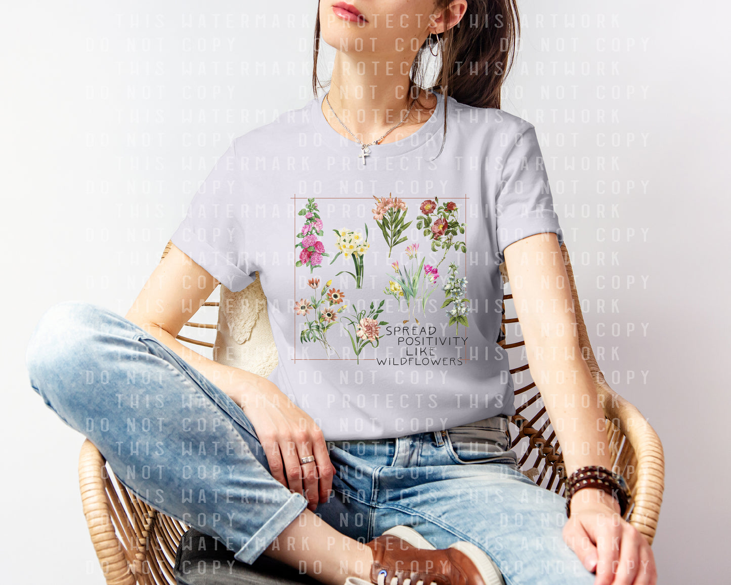 Spread Positivity Like Wildflowers Graphic Tee