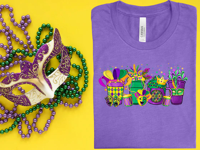 Mardi Gras Coffee Graphic Tee Graphic Tee