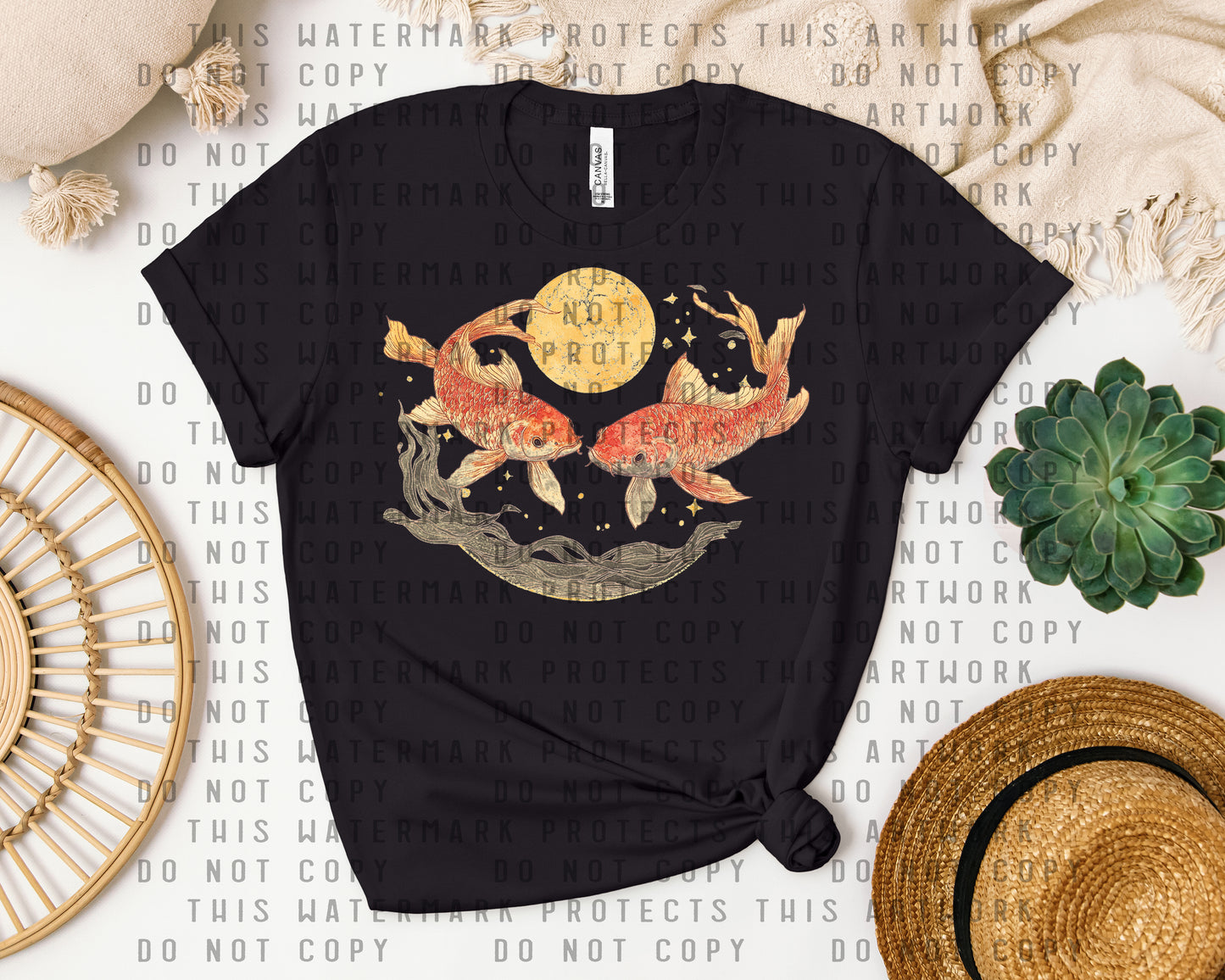 Dark World Koi Graphic Tee