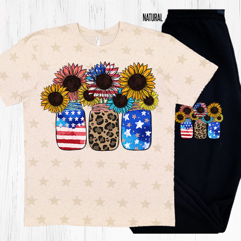 Patriotic Sunflowers Graphic Tee Graphic Tee
