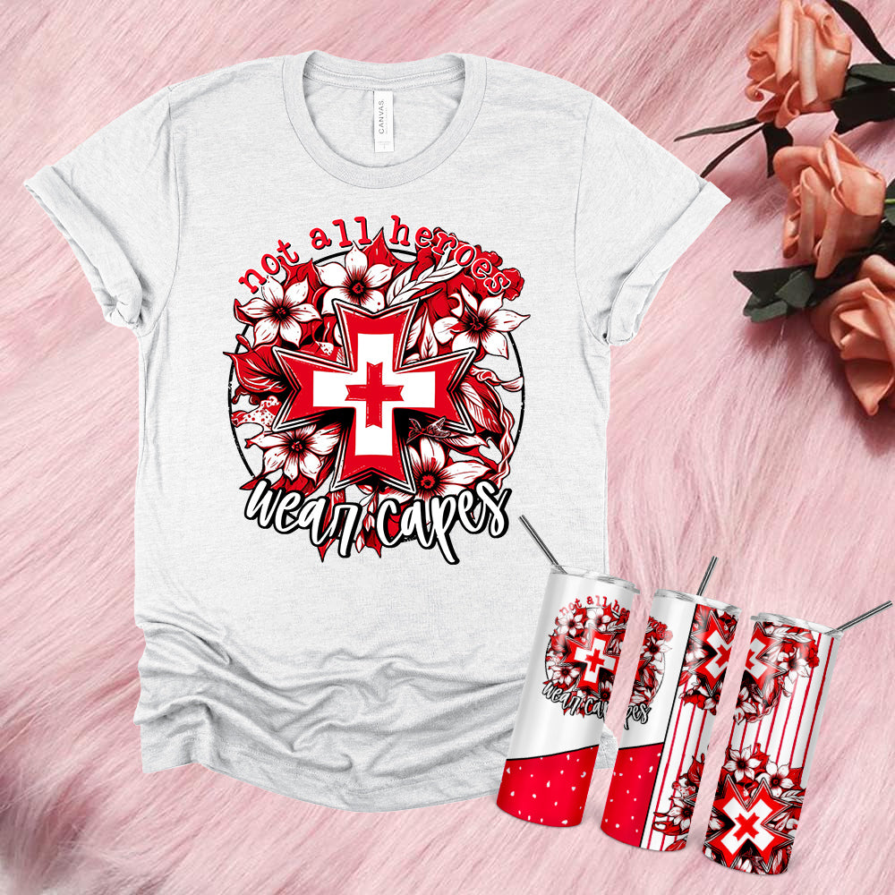 Not All Heroes Wear Capes (Nurse) 20 oz Skinny Tumbler