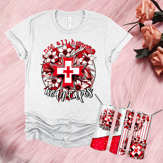 Not All Heroes Wear Capes (Nurse) 20 oz Skinny Tumbler