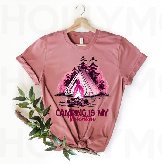 Camping is My Valentine Graphic Tee