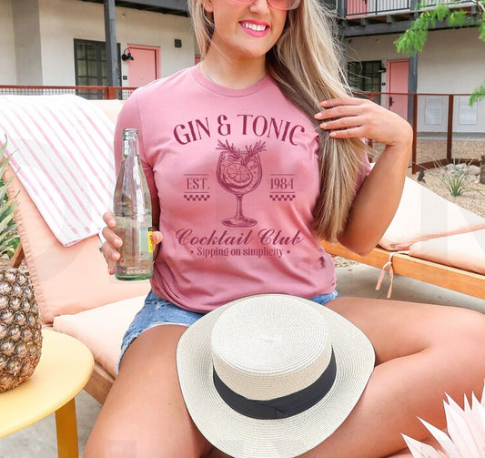 Gin & Tonic Cocktail Club Graphic Tee
