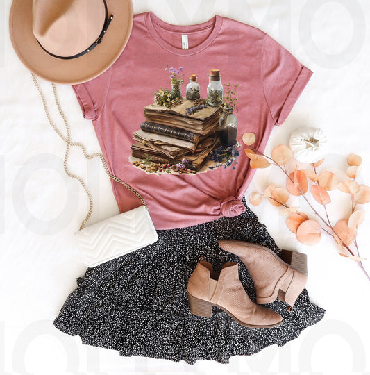 Books and Bottles Herbalist Graphic Tee