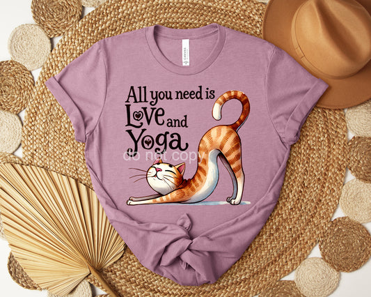 All You Need is Love and Yoga Graphic Tee