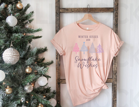 Winter Kisses & Snowflake Wishes Graphic Tee