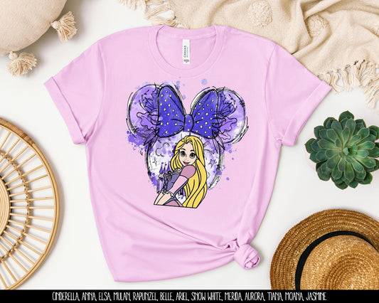 Rapunzel Watercolor Graphic Tee