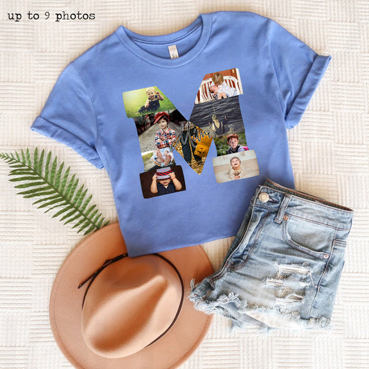 Letter M Photos Customized Graphic Tee