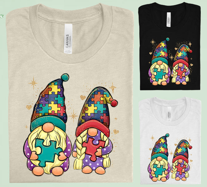 Autism Awareness Gnomes Graphic Tee Graphic Tee