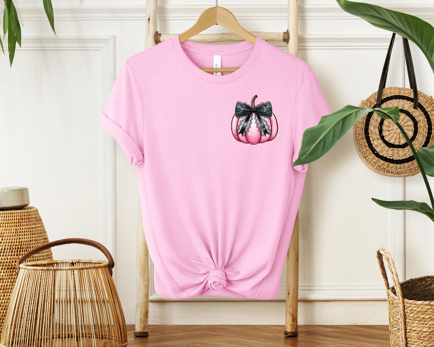 Pocket Pink Pumpkin Graphic Tee