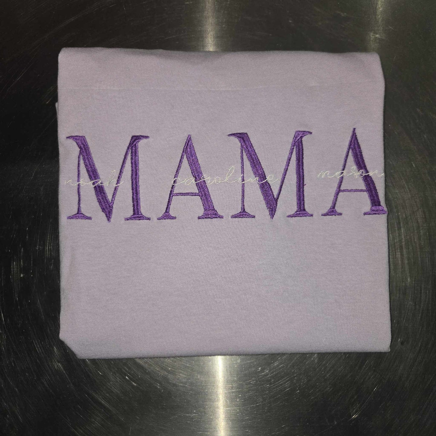 Mama Name Embroidered Shirt