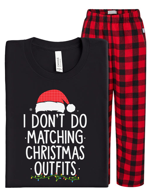 I Don't Do Matching Christmas Outfits Graphic Tee