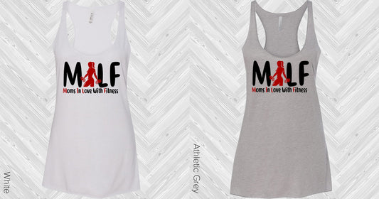 Milf Moms In Love With Fitness Graphic Tee Graphic Tee