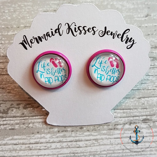 Photo Earrings - Flip Flops