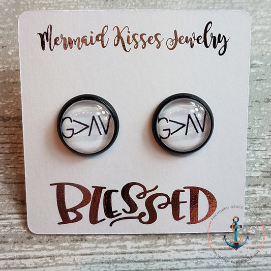 Photo Earrings - God Is Greater