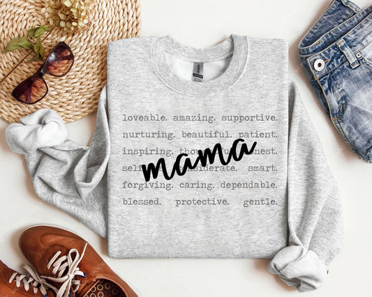 Mama (All Names Available) Words Graphic Tee