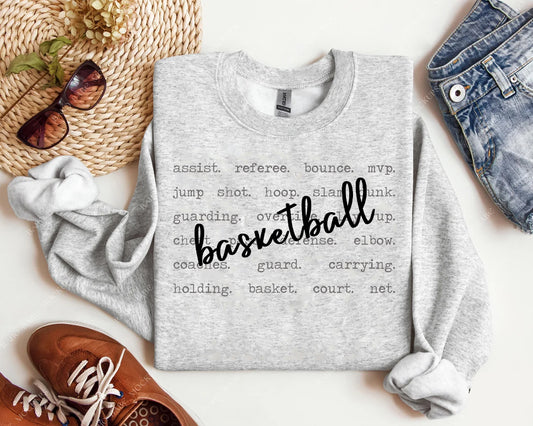 Basketball (All Sports Available) Words Graphic Tee