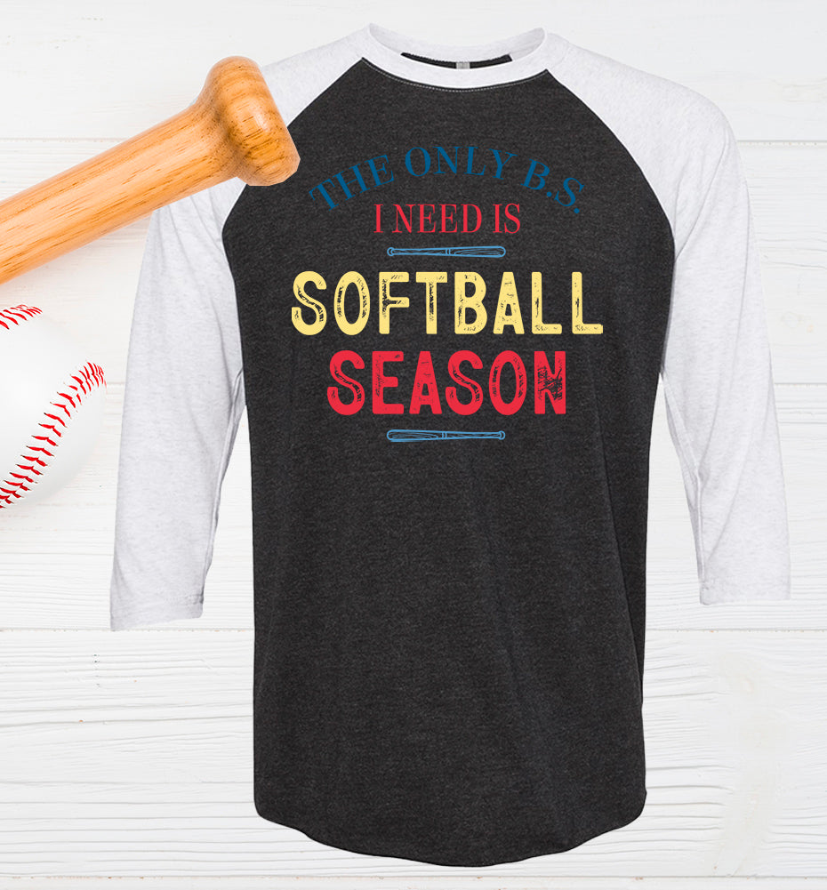 The Only B.S. I Need Softball Graphic Tee