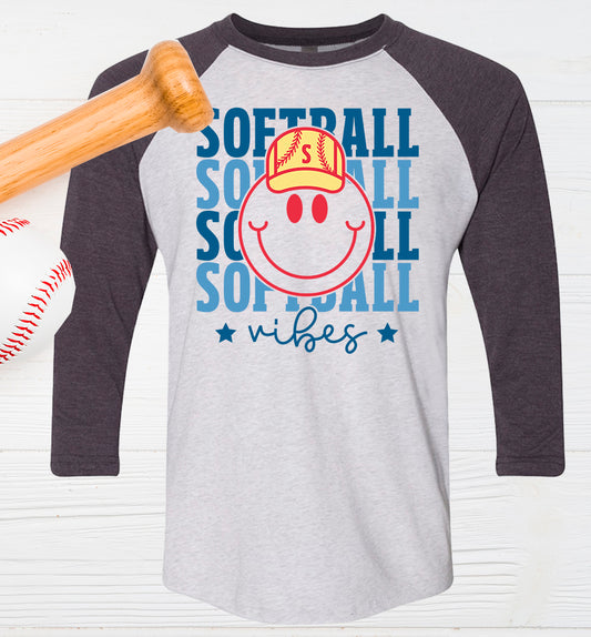 Softball Vibes Softball Graphic Tee