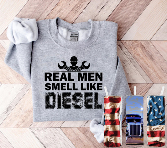 Real Men Smell Like Diesel Graphic Tee Graphic Tee