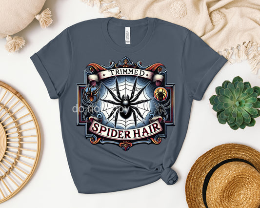 Trimmed Spider Hair Label Graphic Tee