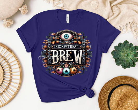 Trick or Treat Brew Label Graphic Tee