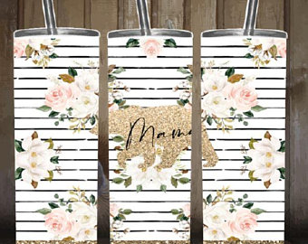 Mama Bear 20 Oz Skinny Tumbler