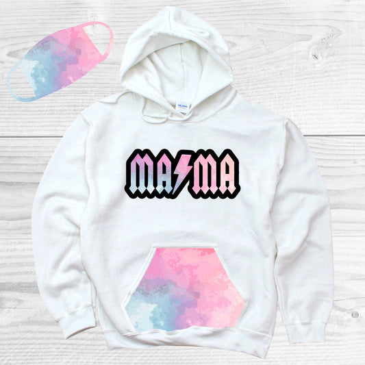 Mama Pattern Pocket Hoodie Graphic Tee