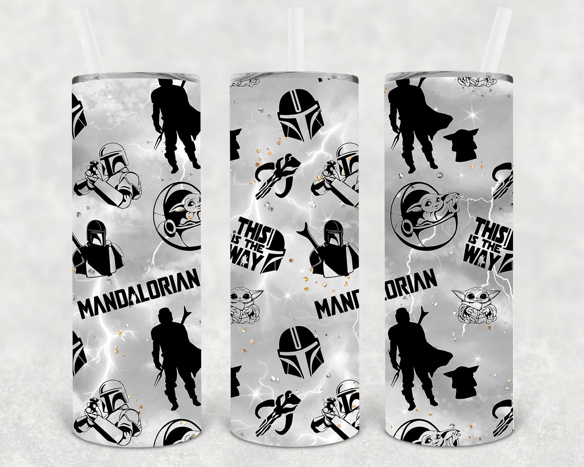 Mandalorian 20 Oz Skinny Tumbler