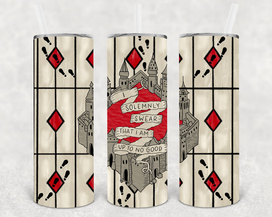 Marauders Map Stained Glass 20 Oz Skinny Tumbler