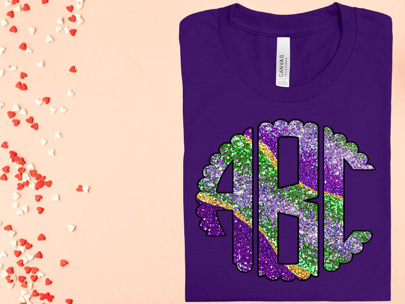 Mardi Gras Monogram Graphic Tee Graphic Tee