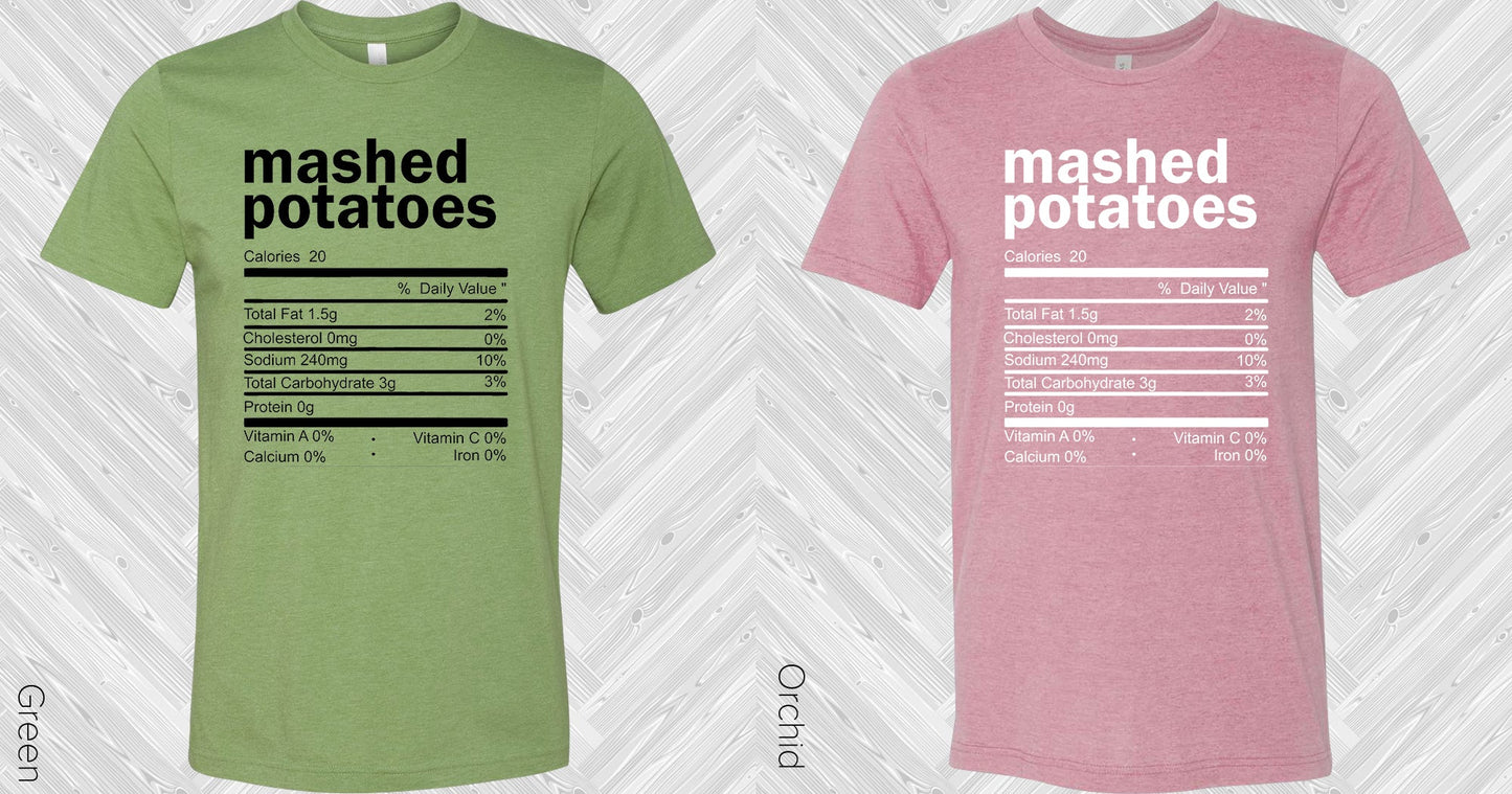Mashed Potatoes Ingredients Label Graphic Tee Graphic Tee
