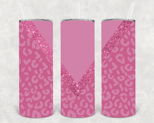 Mauve Leopard 20 Oz Skinny Tumbler
