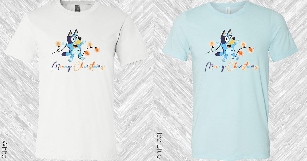 Merry Christmas Bluey Graphic Tee Graphic Tee