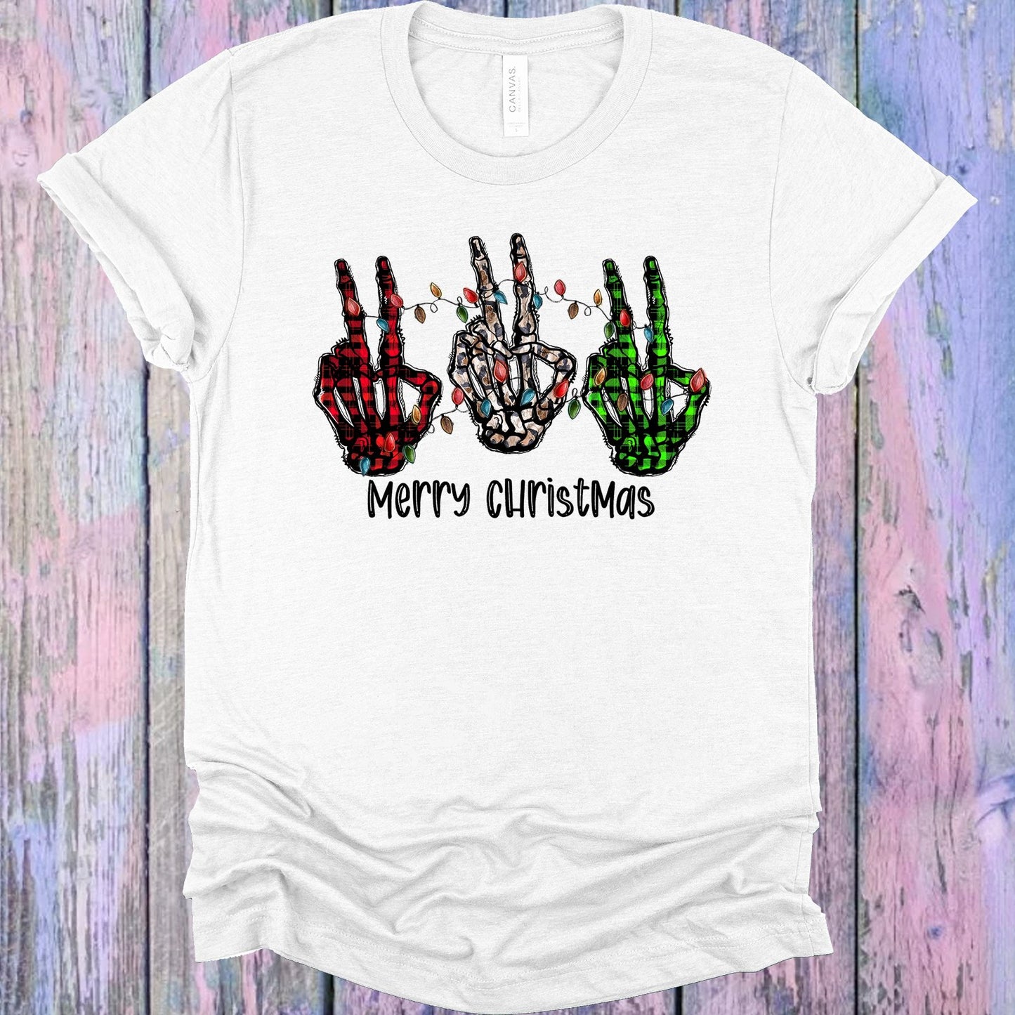 Merry Christmas Skeleton Graphic Tee Graphic Tee