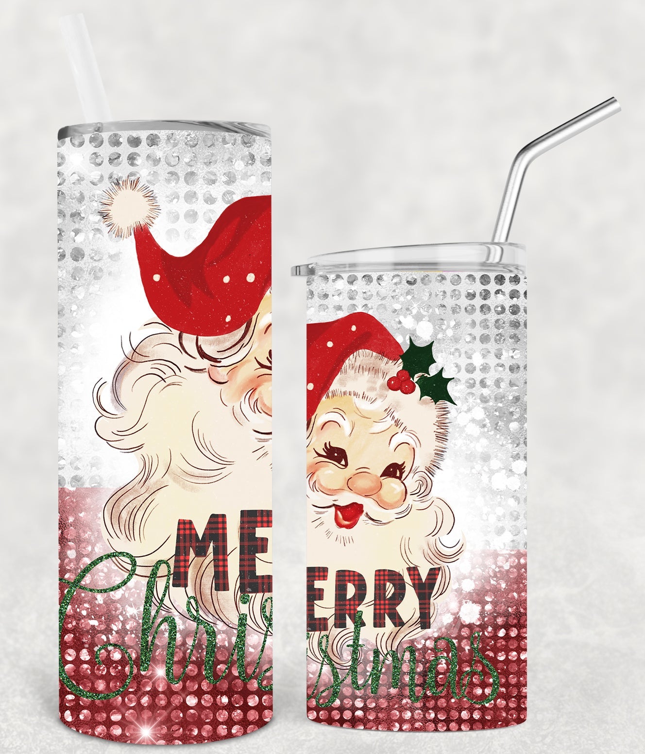 Merry Christmas 20 Oz Skinny Tumbler