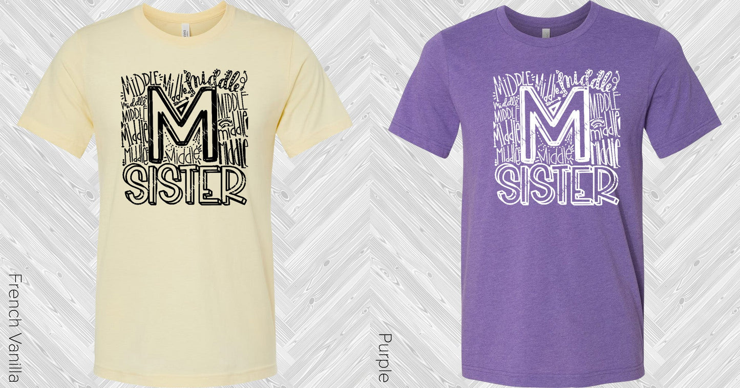 Middle Sister Subway Art Graphic Tee Graphic Tee